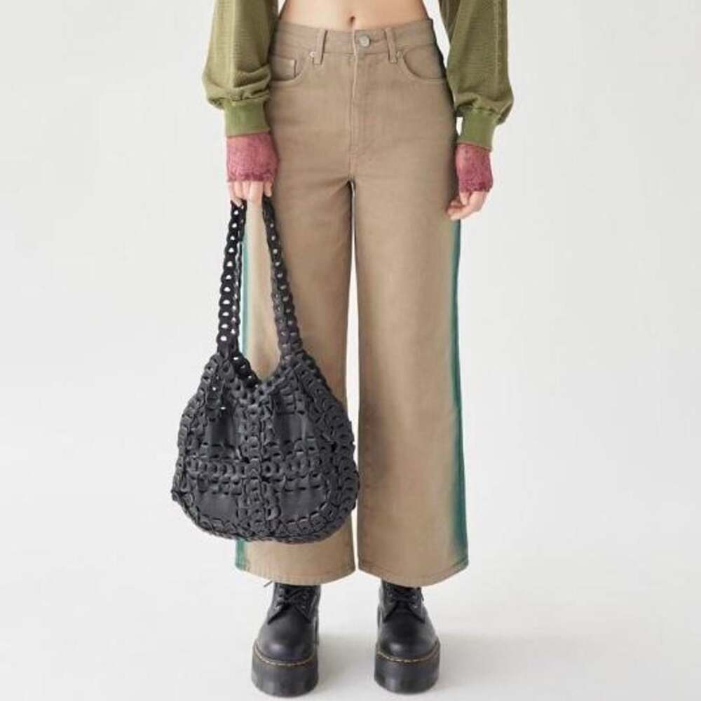 BDG High & Wide Jean Beige and Green